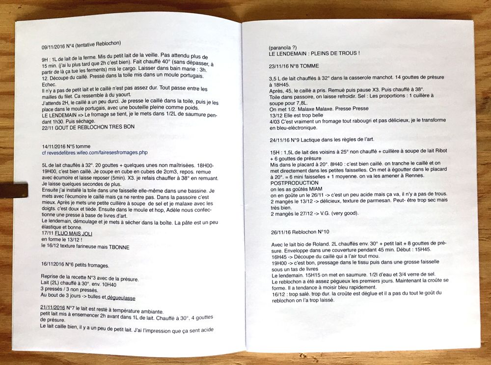 deuxième page du livre d'expérimentations